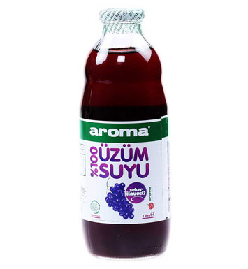 Aroma Üzüm Suyu 1 L (Cam Şişe)