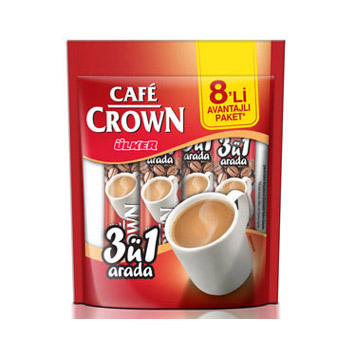 Café Crown 3'ü 1 Arada Sade 8'li