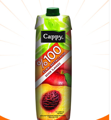Cappy %100 Elma Şeftali Suyu 1 Lt