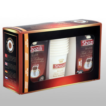 Shazili Hazır Türk Kahvesi - Sade (Bardak ve Kaşıklı Set)