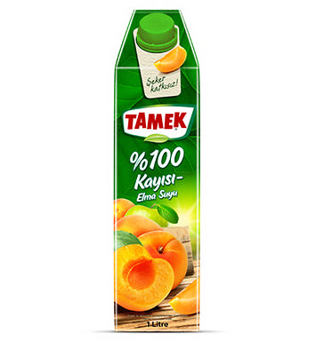 Tamek %100 Kayısı - Elma Suyu 1 Lt