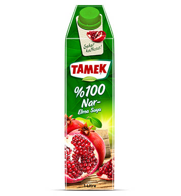 Tamek %100 Nar - Elma Suyu 1 Lt