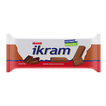 Ülker İkram Çikolata Kremalı Sandviç Bisküvi 232 gr