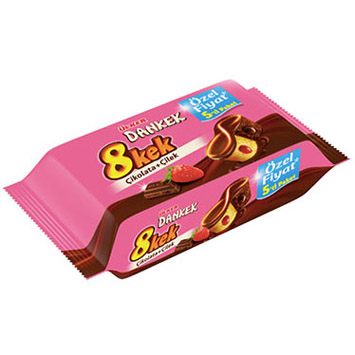 Ülker Dankek 8 Kek Çilek + Çikolata 5’li Paket